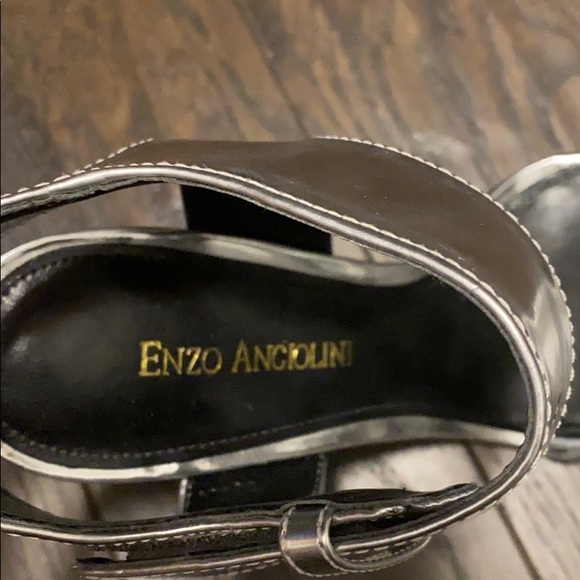 Silver Enzo Angiolini strap heels - Picture 3 of 4
